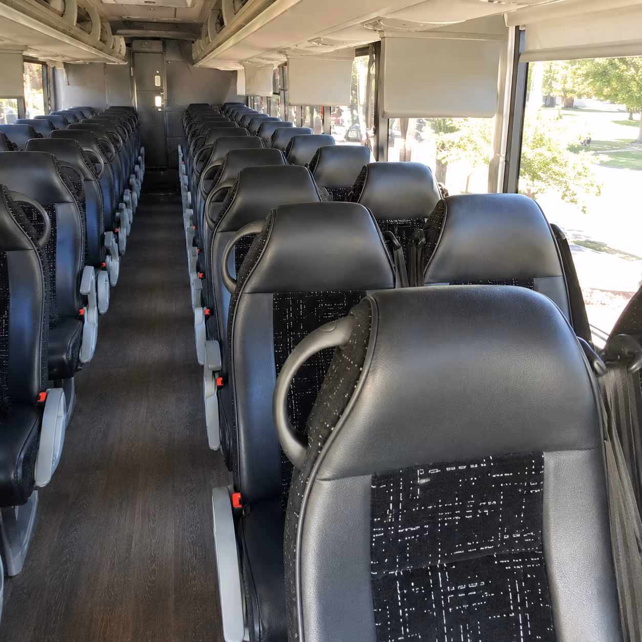 brockton charter bus services interior